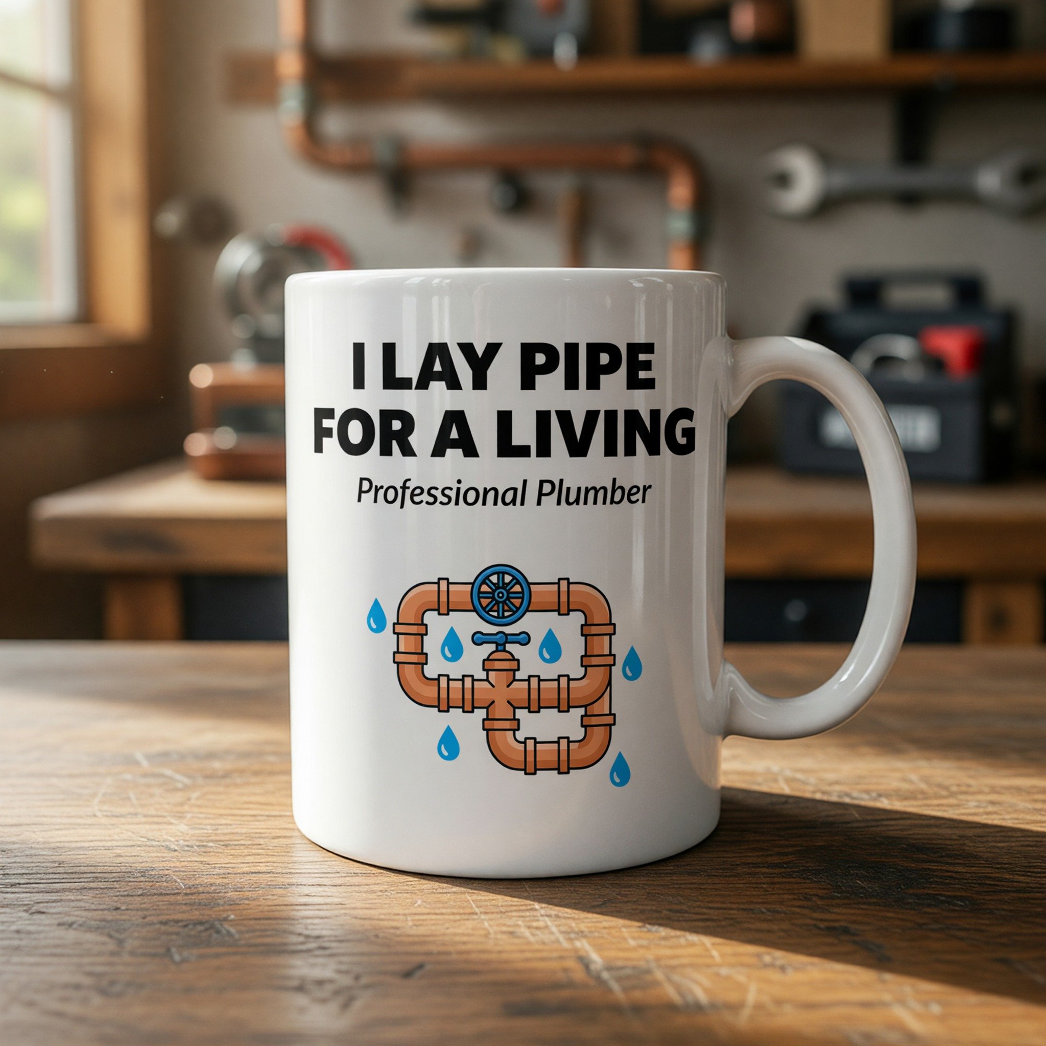 Plumber Lay Pipe Mug