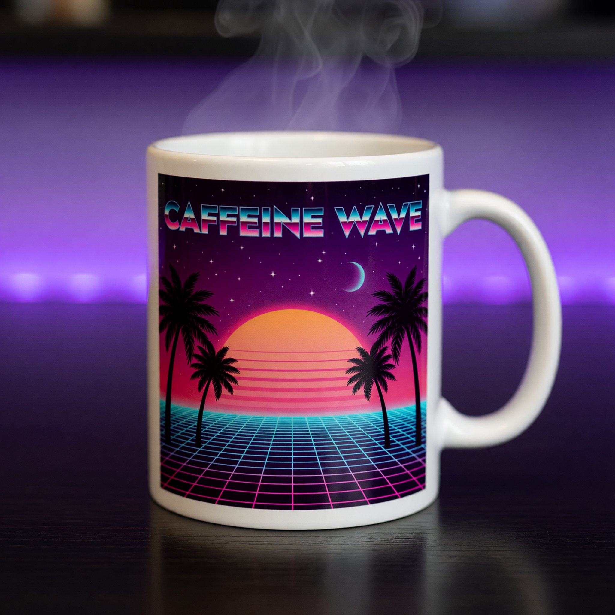 Synthwave Caffeine Wave Mug