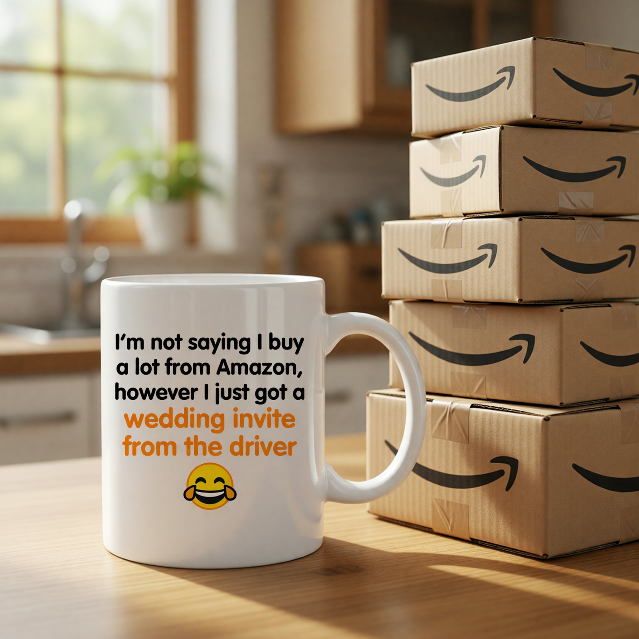 Amazon Driver Wedding Invite Mug