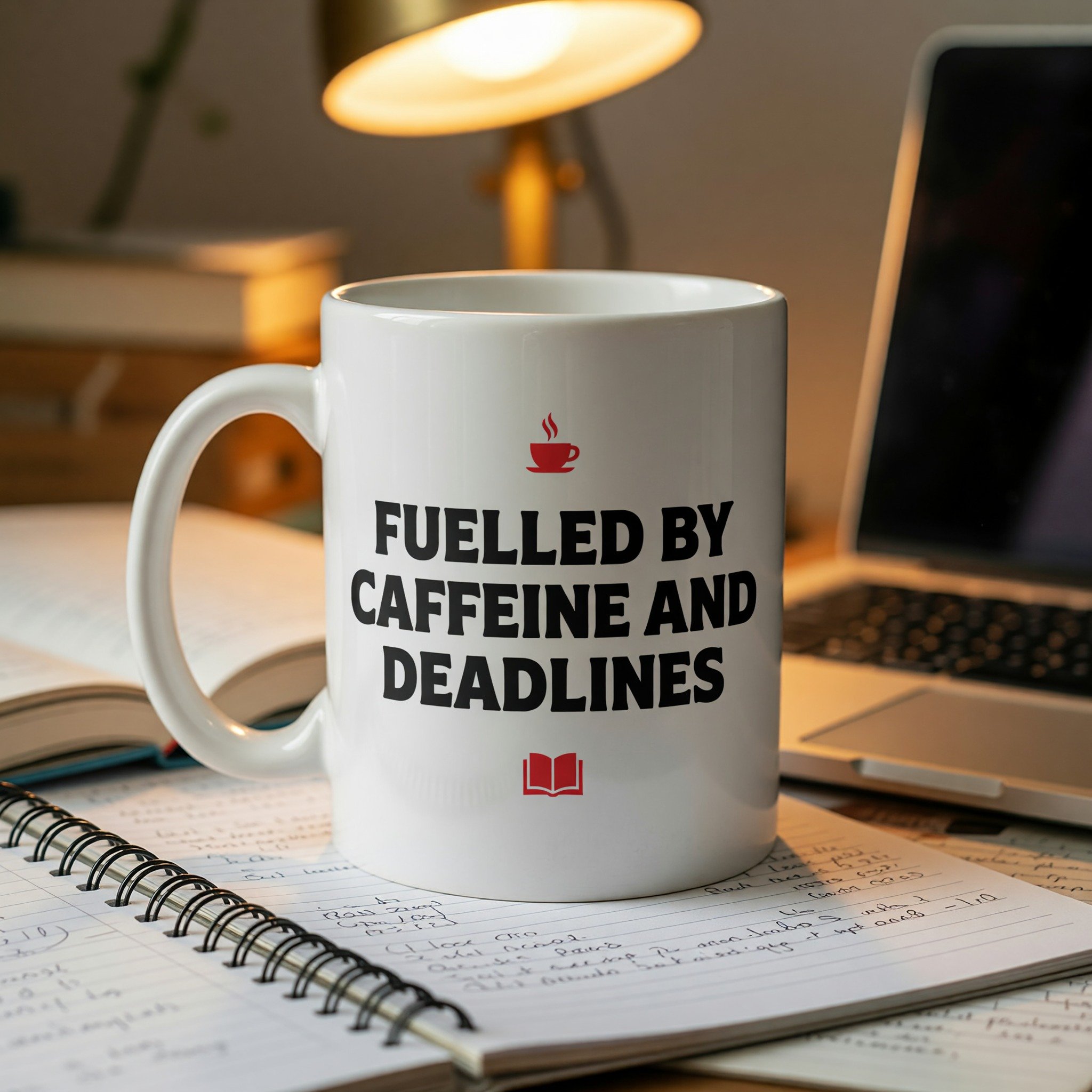 Fuelled By Caffeine And Deadlines Mug