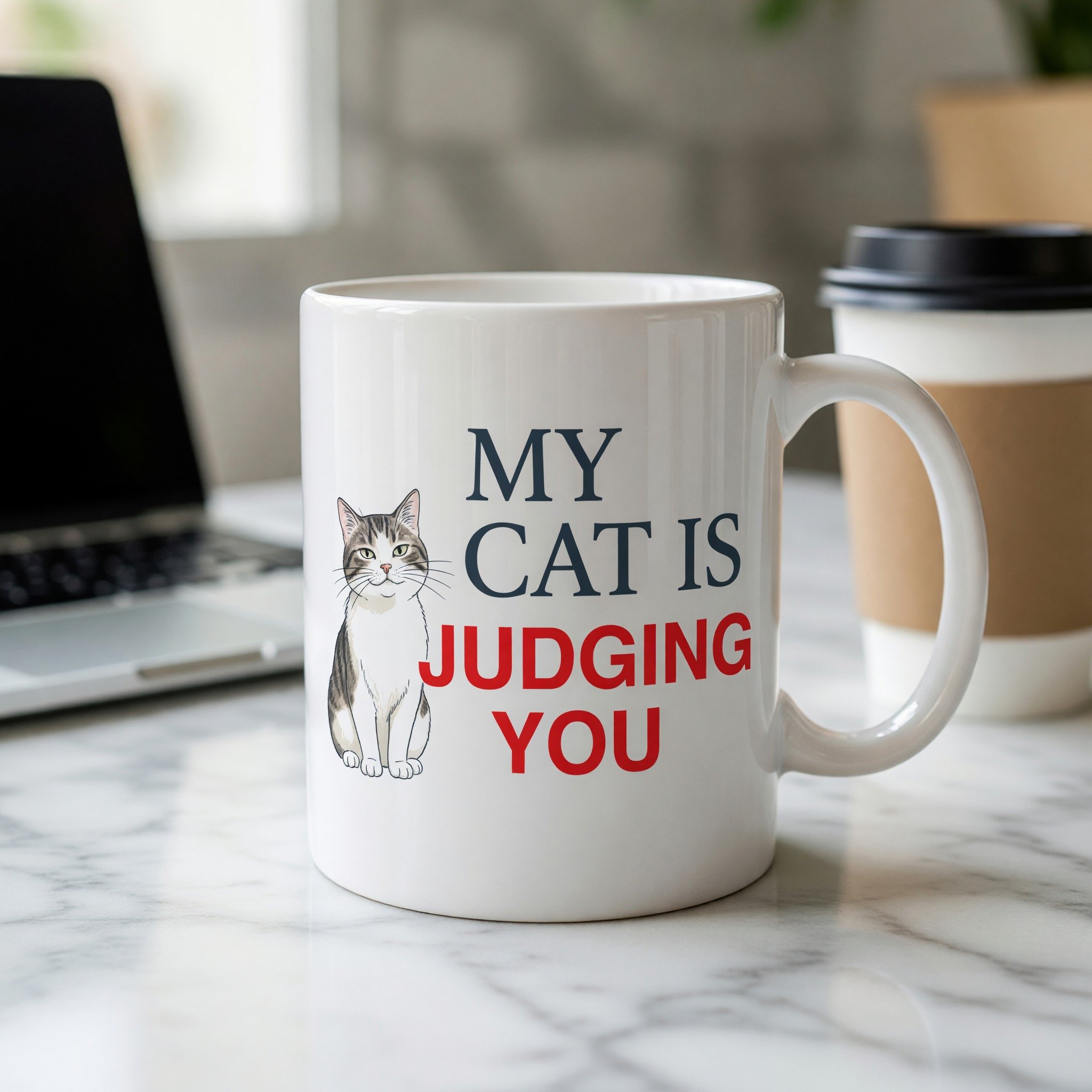 My Cat Is Judging You Mug