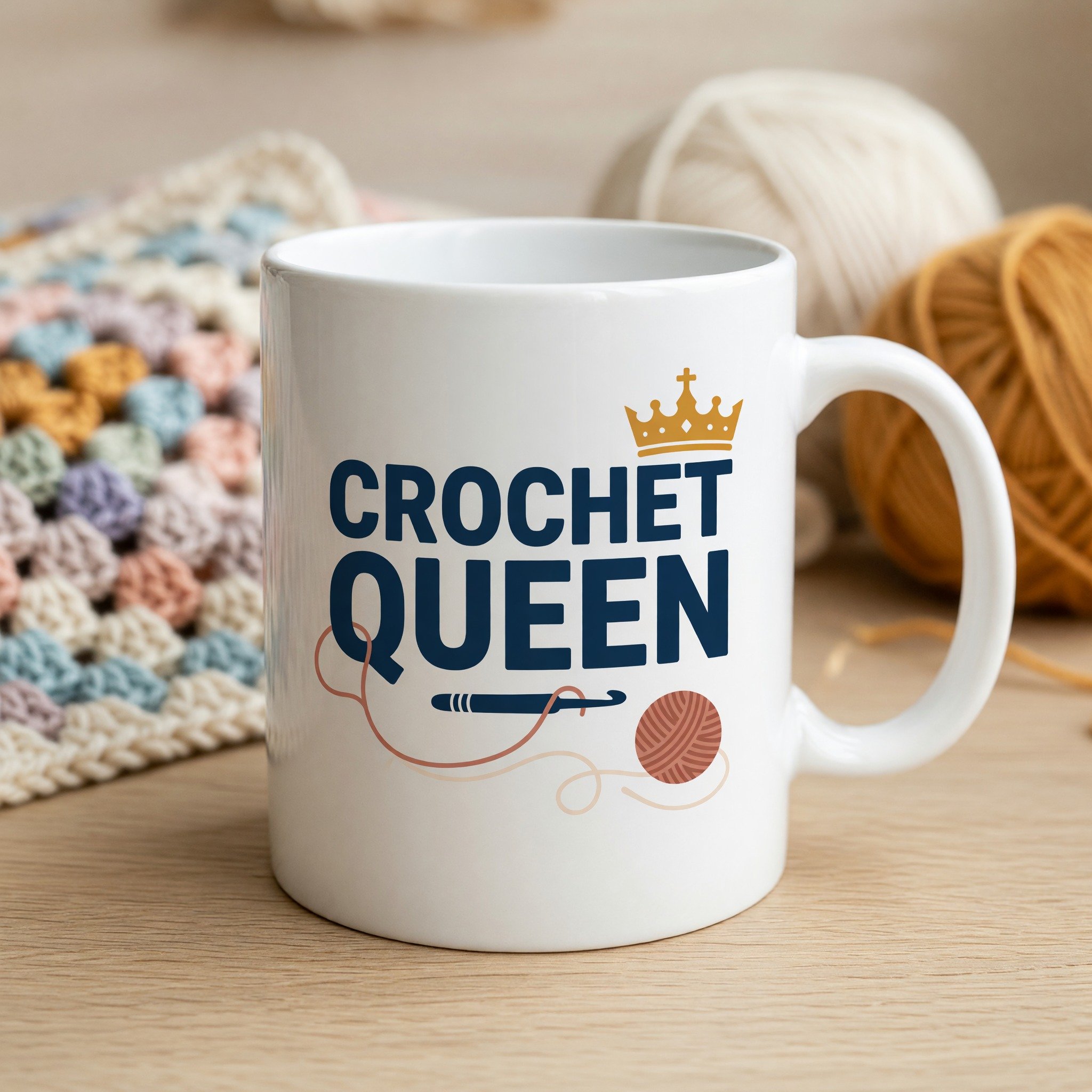 Crochet Queen Mug