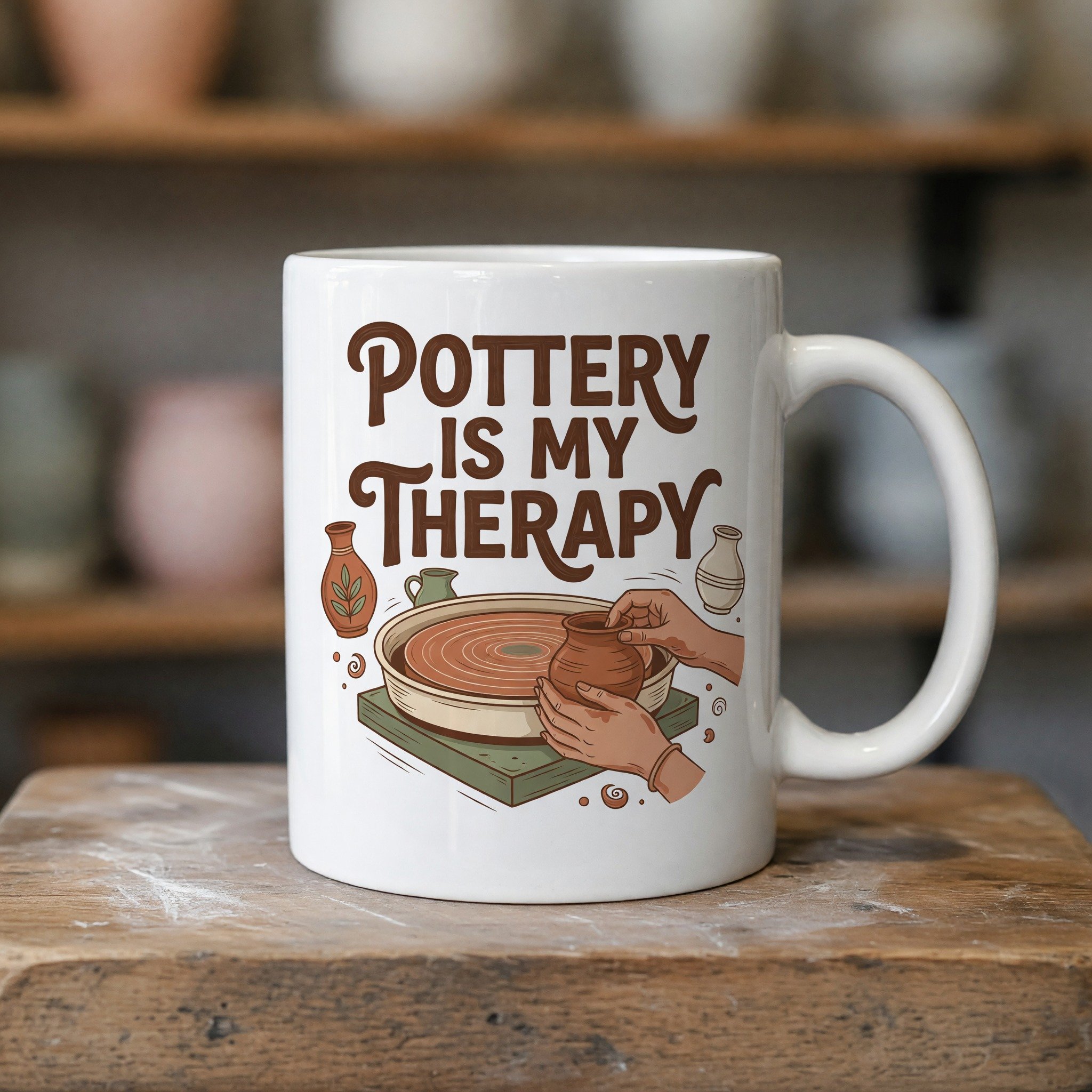 Pottery Is My Therapy Mug