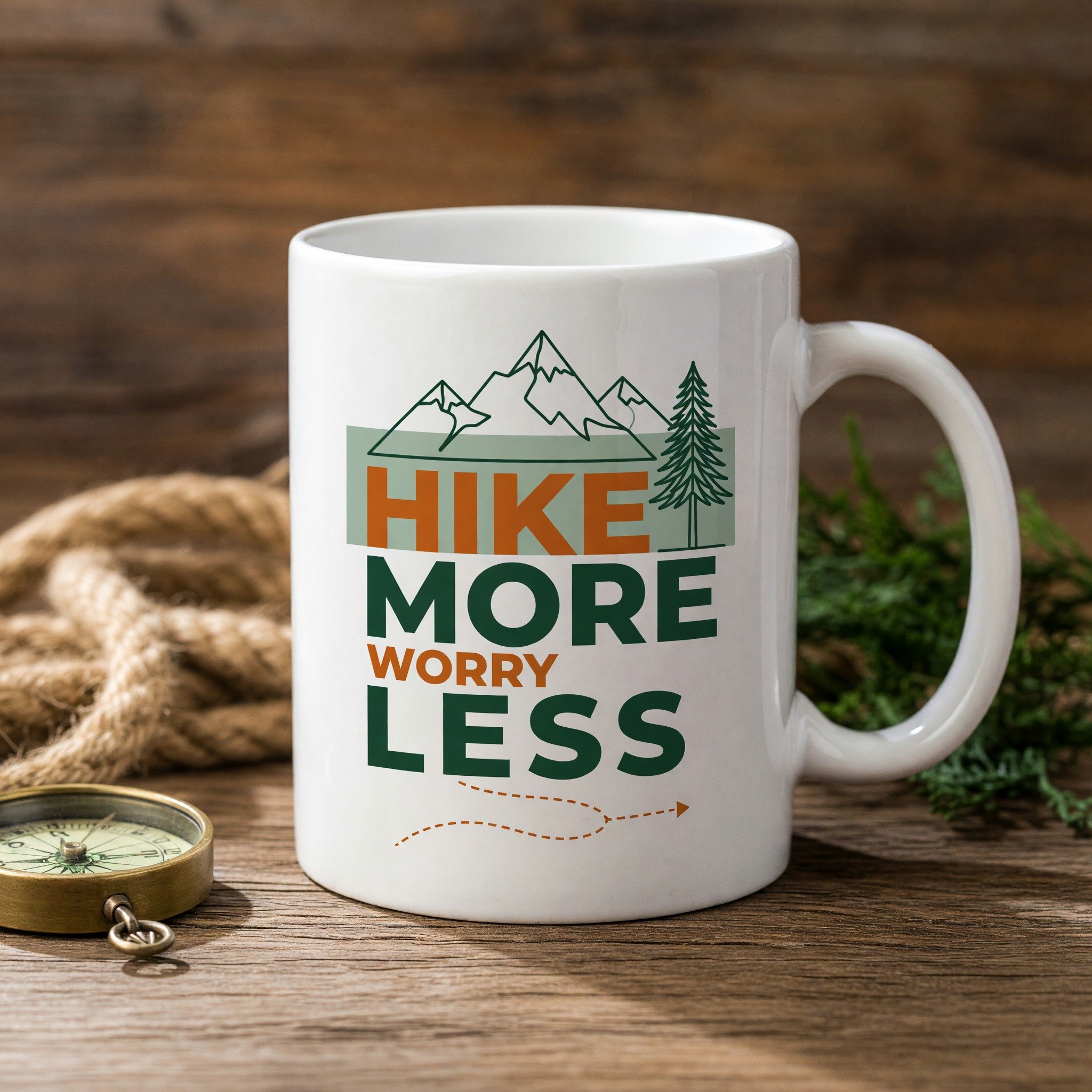 Hike More Worry Less Mug