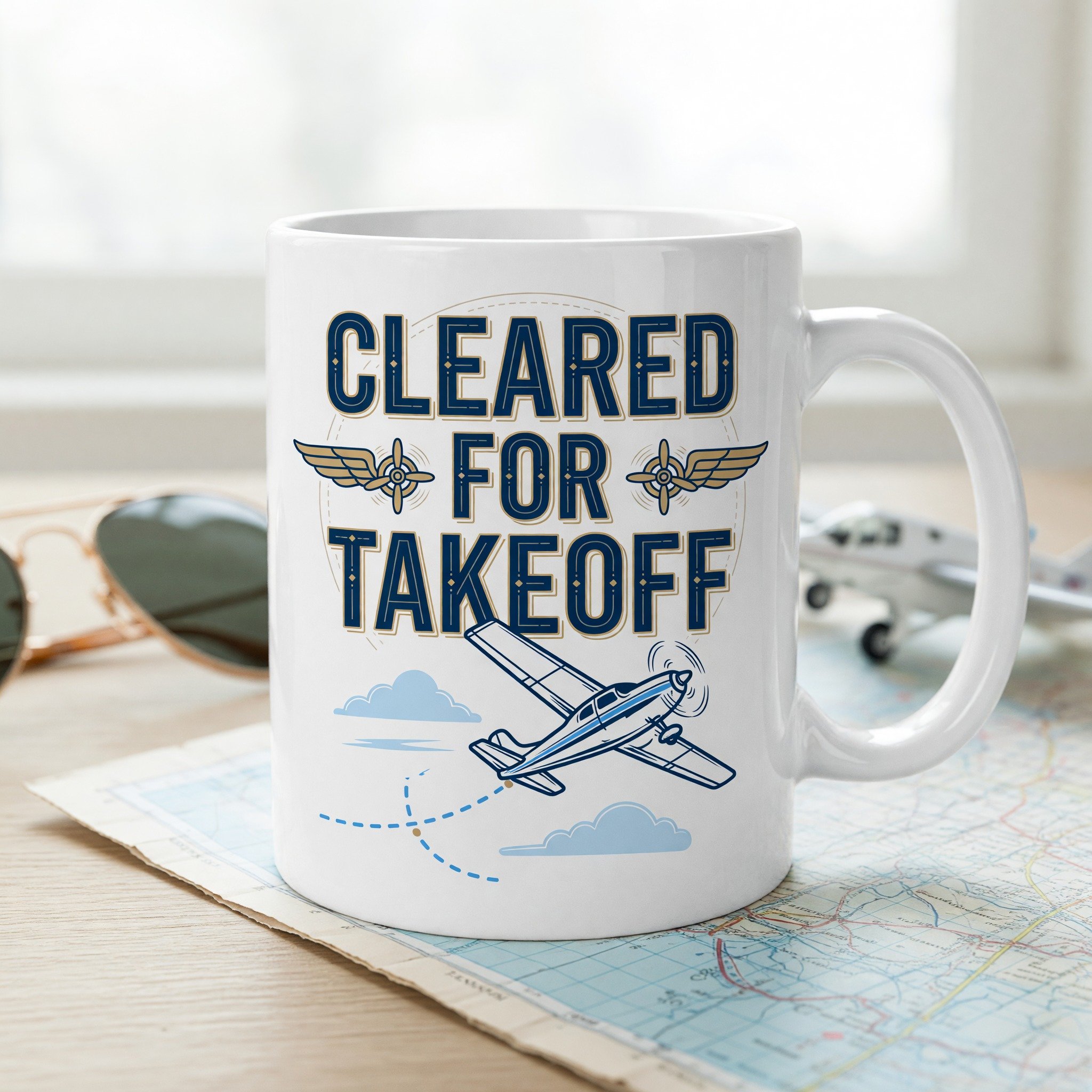 Cleared For Takeoff Pilot Mug