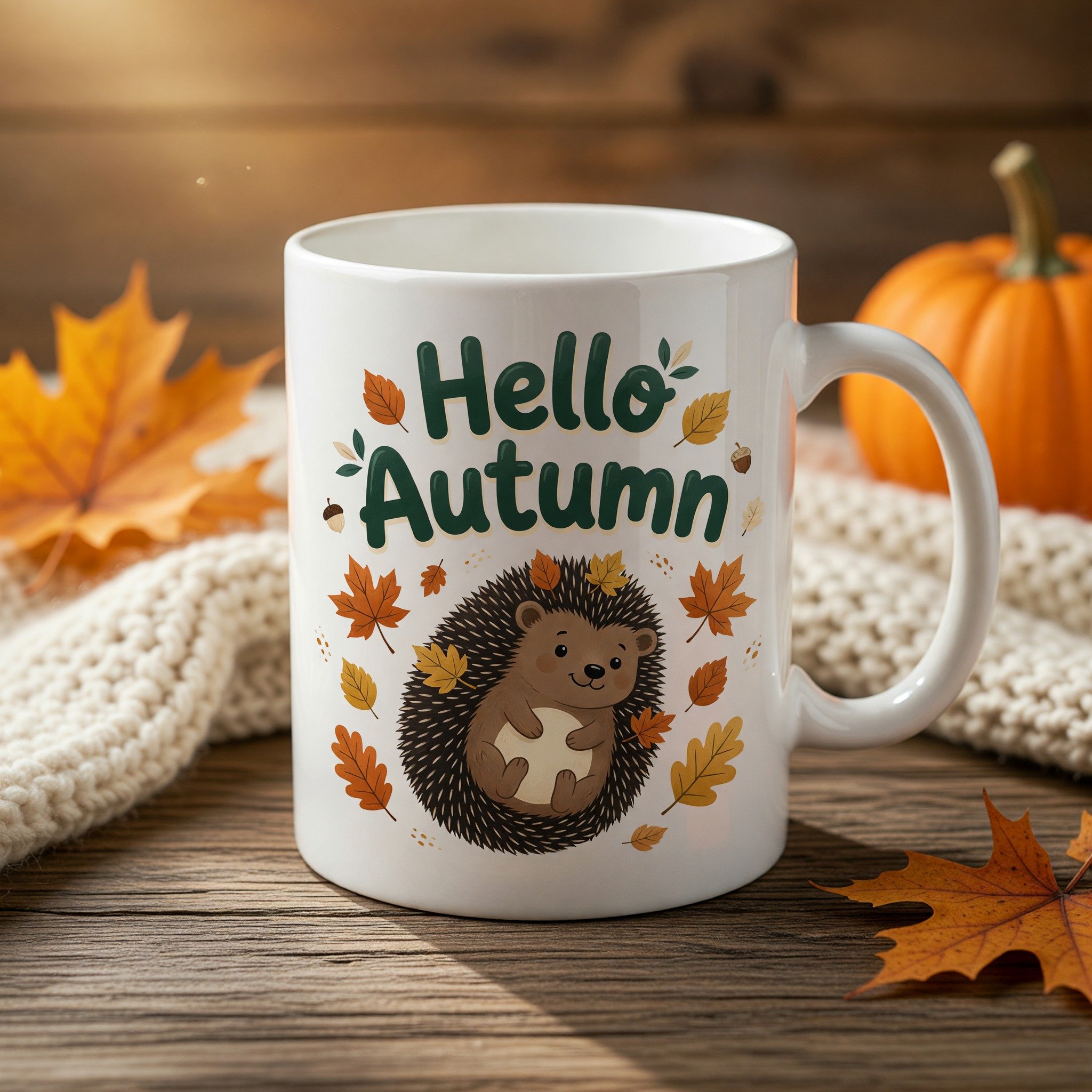 Hello Autumn Hedgehog