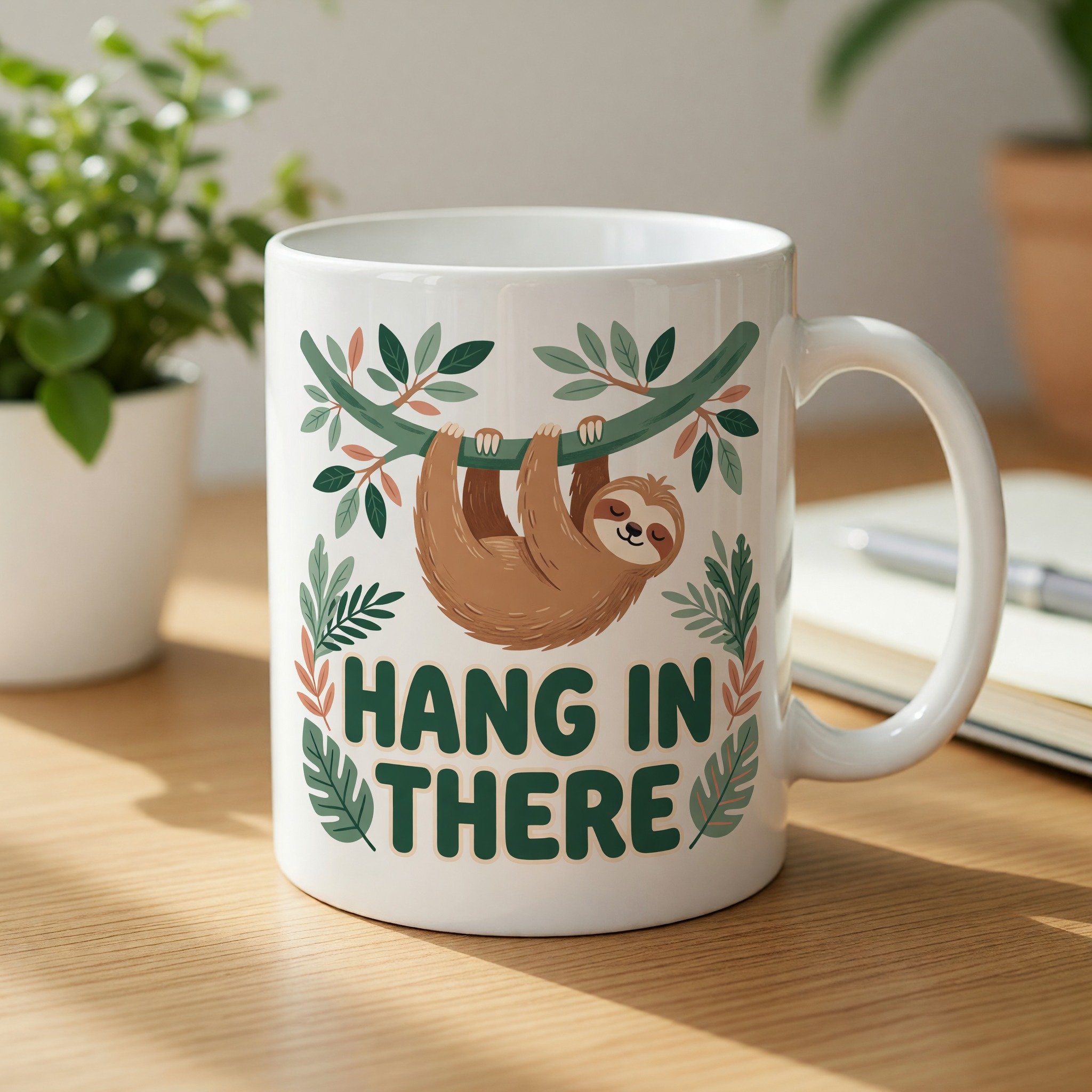 Hang In There Sloth Mug