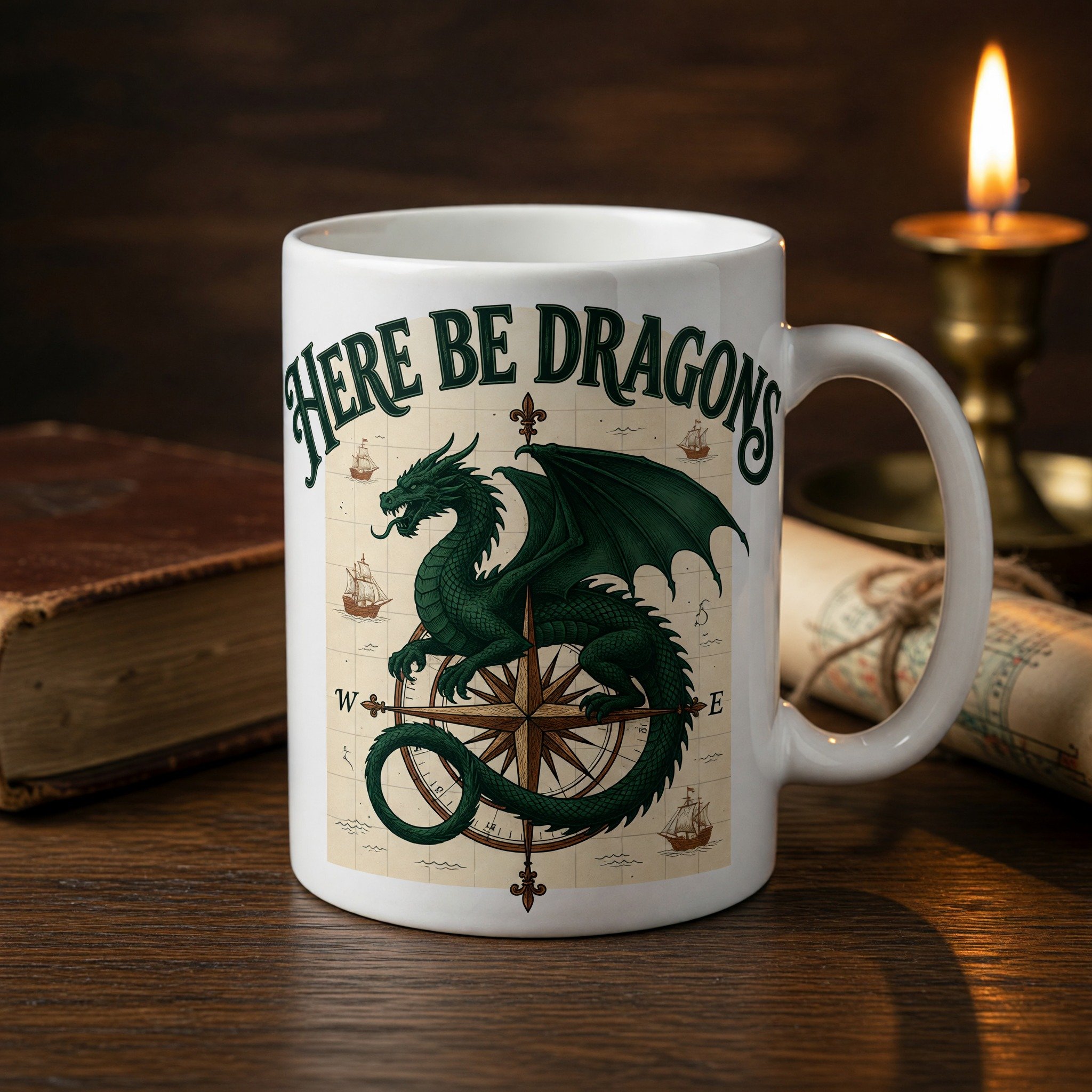 Here Be Dragons Mug