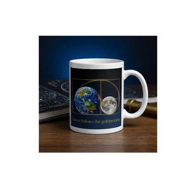 Fibonacci Earth Moon Mug