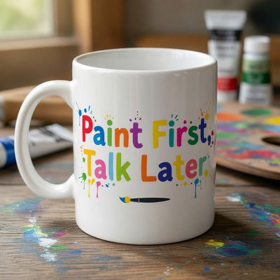 Paint First Talk Later Mug