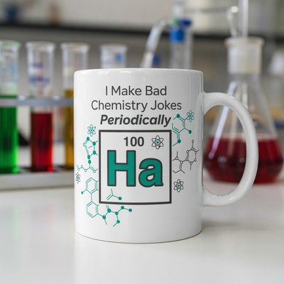 Bad Chemistry Jokes Periodically Mug