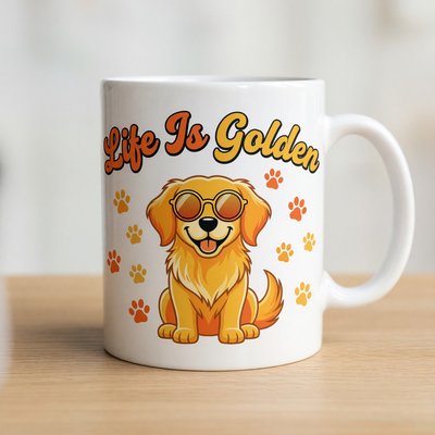 Life Is Golden Retriever Mug