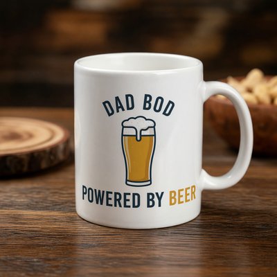 Dad Bod Powered By Beer Mug