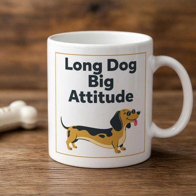 Long Dog Big Attitude Dachshund Mug