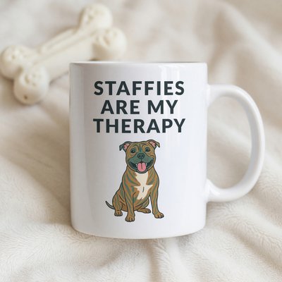 Staffies Are My Therapy Mug
