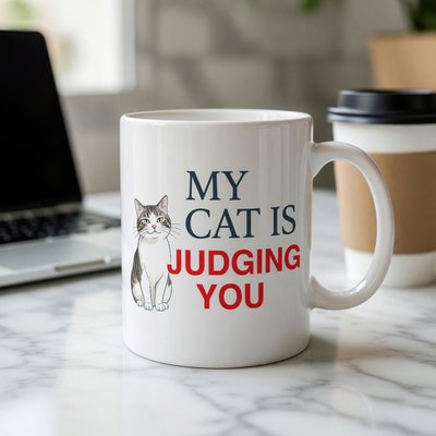 My Cat Is Judging You Mug