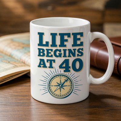 Life Begins At 40 Mug