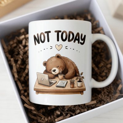 Not Today Bear Mug