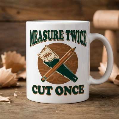 Measure Twice Cut Once Mug