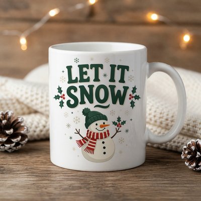 Let It Snow Snowman Mug